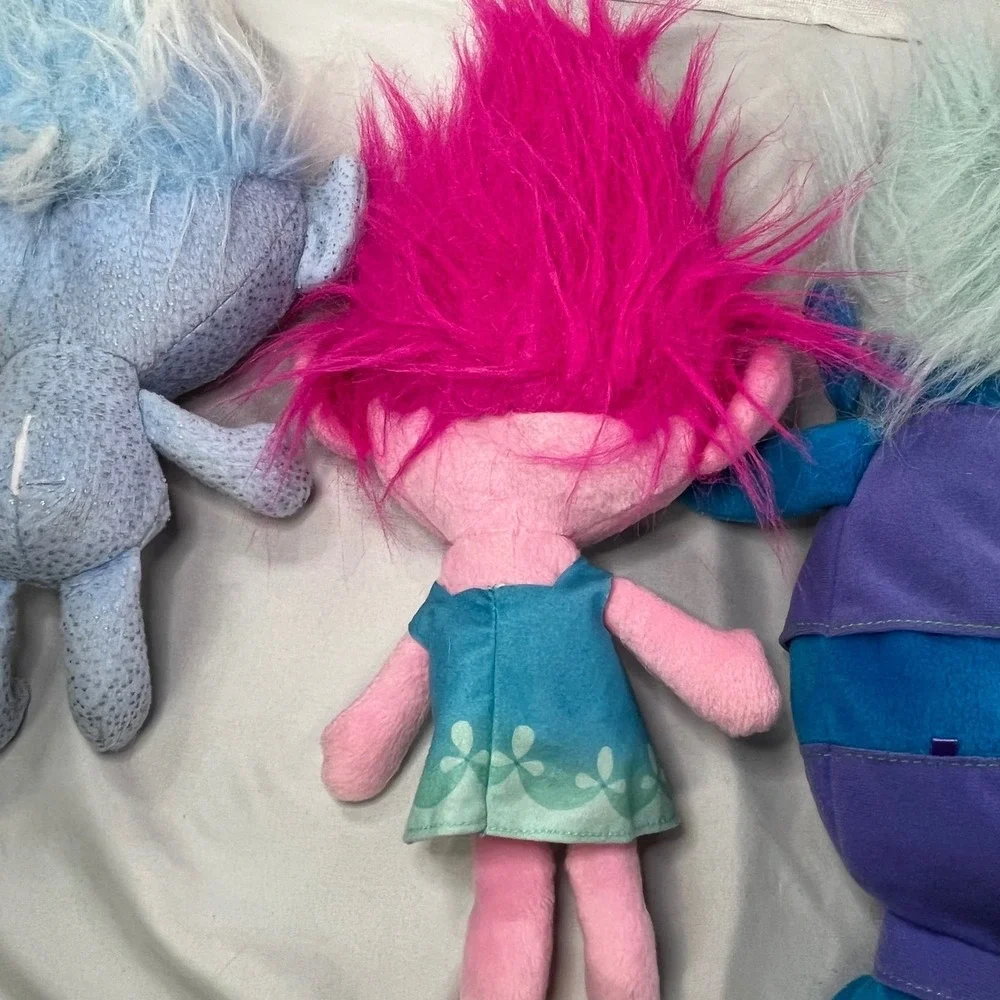 DreamWorks Singing Trolls Plush Lot of 4 Poppy Biggie Guy Diamond Cooper Hasbro